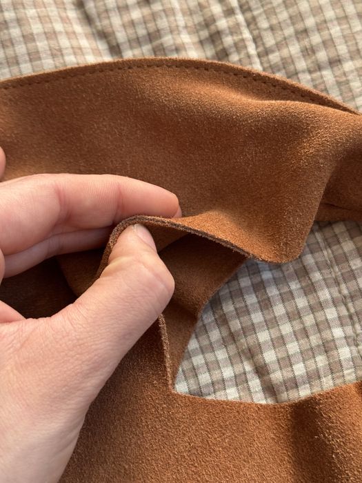 Сумка the row натуральна шкіра замша