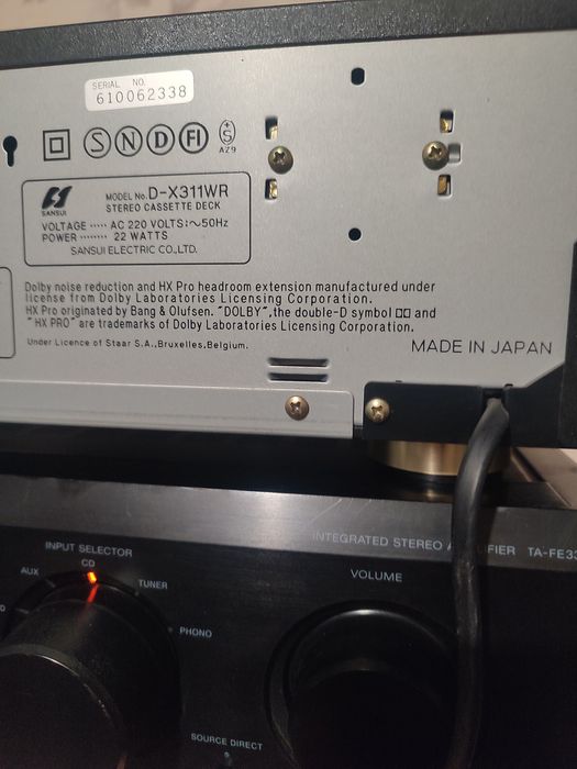 Кассетная дека SANSUI D-X311WR.