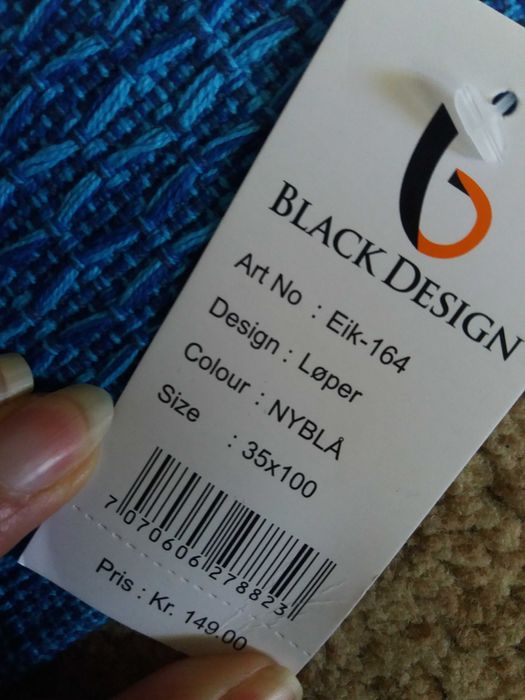 Bieżnik.turkus .Stół.Ława.