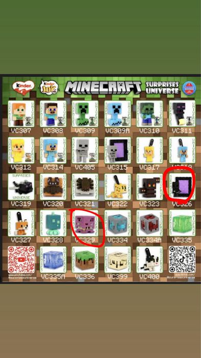 Обміняю фігурки Minecraft Kinder Joy