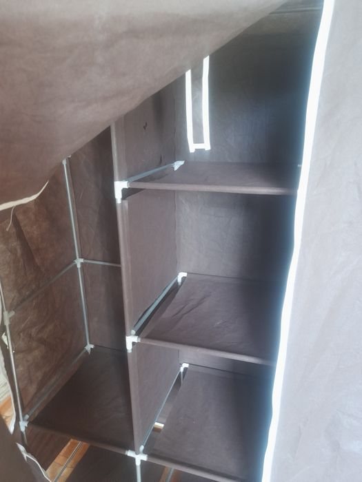 Трёхстворчатый разборный переносной матерчатый шкаф на металлокаркасе