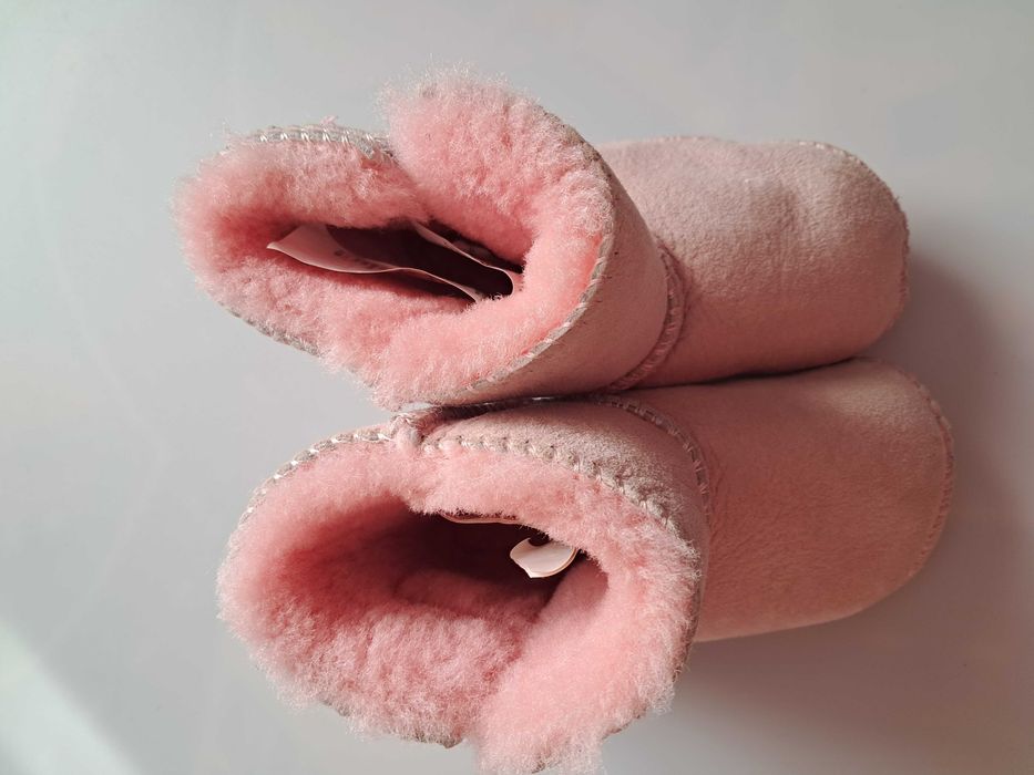 Super skórzane buciki, owcza wełna, ciepłe, miękka skóra r. 20