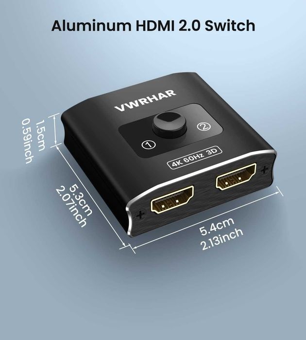 Splitter VWRHAR HW-002 HDMI 2 do 1 Dwukierunkowy