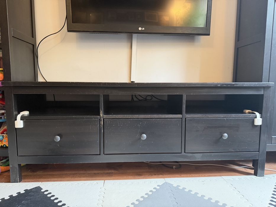 IKEA Hemnes - szafka pod tv czarnobrązowa
