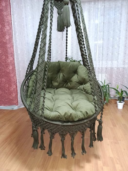 Fotel wiszący, hamak, huśtawka do domu, fotel boho, dekoracja