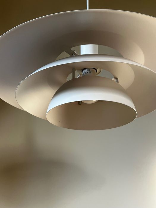 Lampa wisząca retro Aneta Epsilon biała