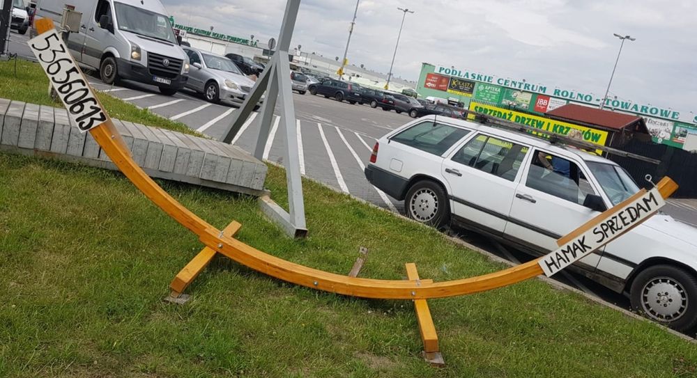 Hamak ogrodowy drewniany