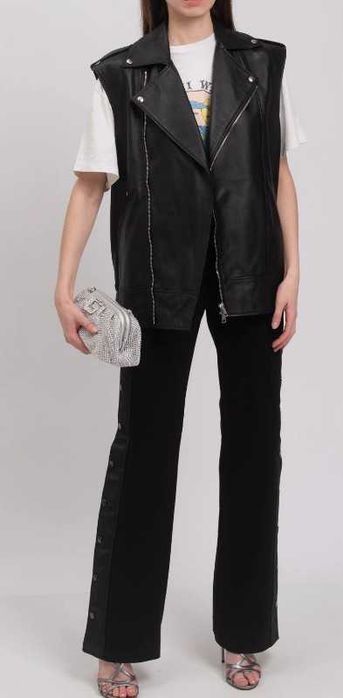 Кожаная жилетка 8 by Yoox Leather Biker vest