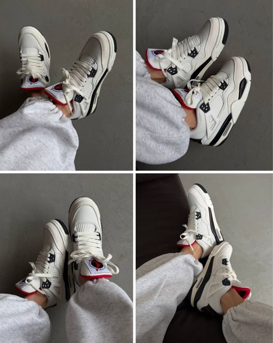 Nike air jordan 4 retro р36-45 Black,white,grey,purple