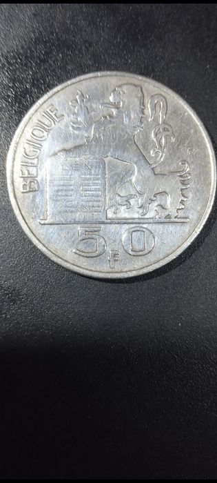 Prata 50 francos Bélgica