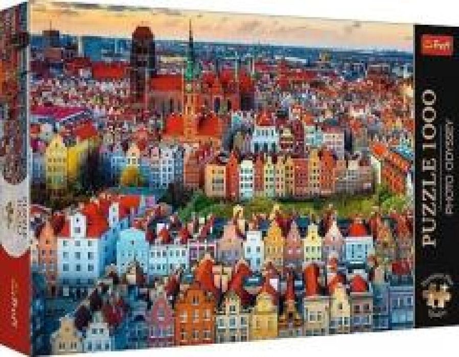 Puzzle 1000 Widok na Gdańsk, Polska TREFL pudełko,408x272 mm