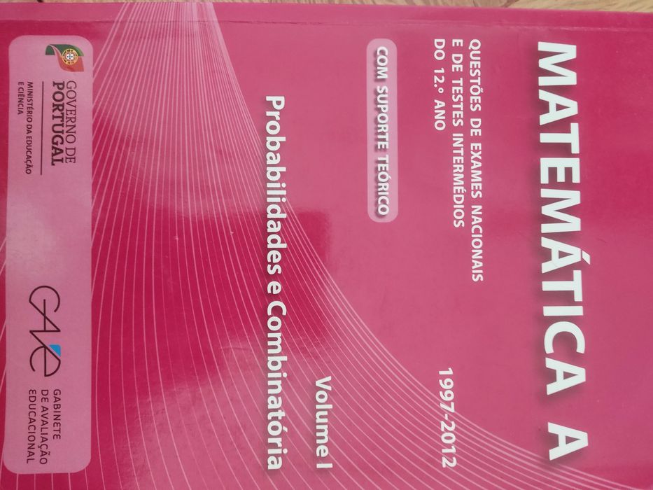 3 volumes de livro preparação para exame de mat.A