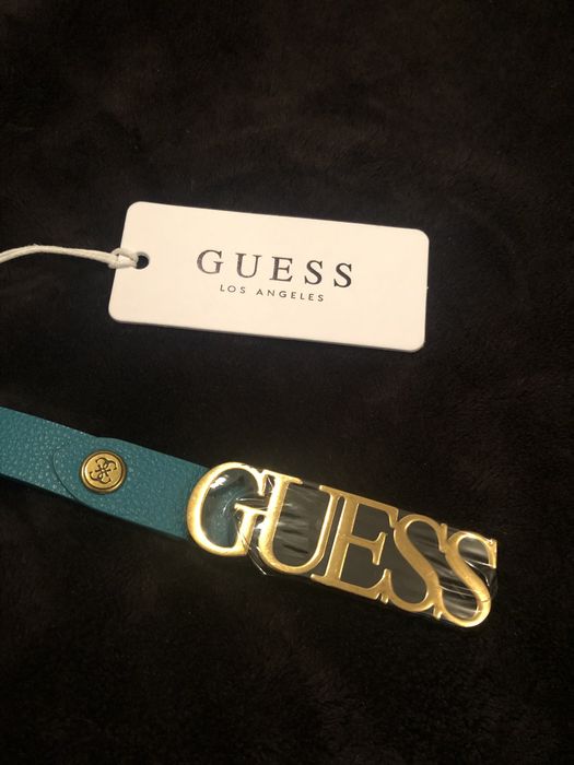 Pasek Guess turkus S nowy