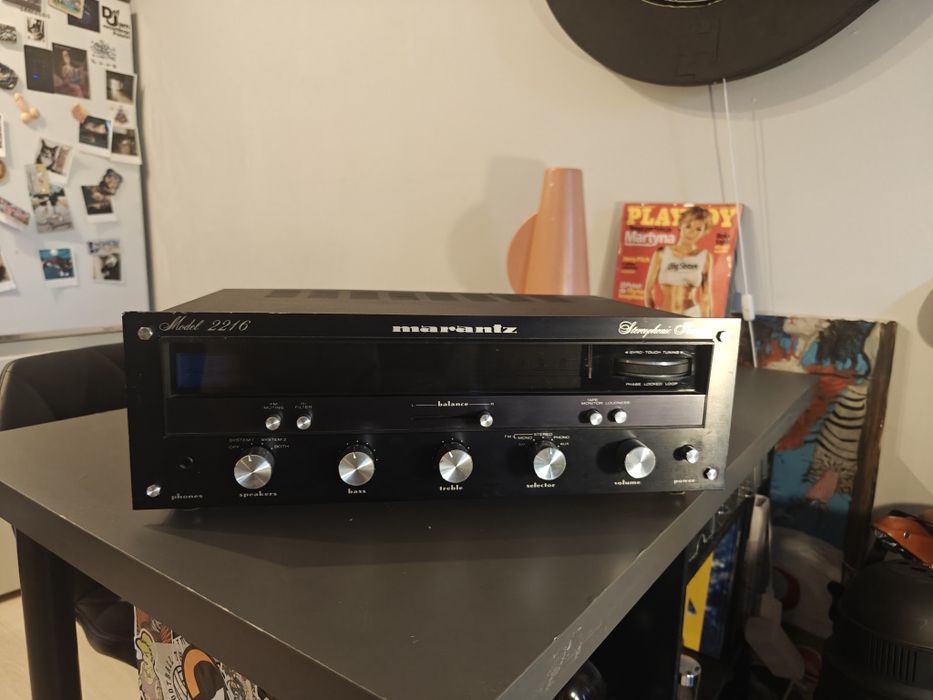 Marantz 2216 vintage amplituner stereo – czarny, sprawny