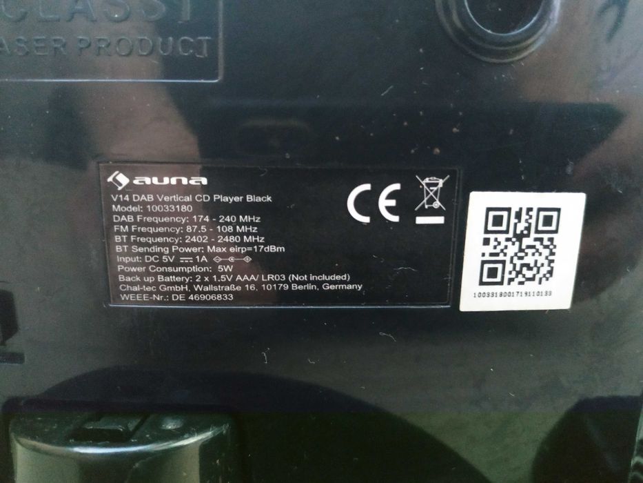 Стереосистема Auna V14 DAB+ и FM радіо CD, MP3 (Код: 10035291)