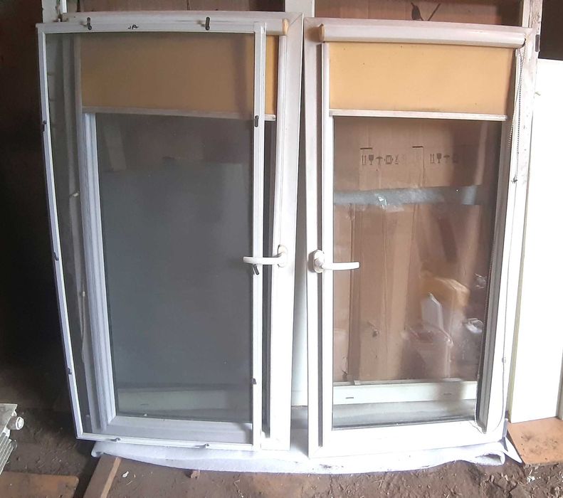 Okno PCV dwuszybowe 1465x1435x70 używane białe