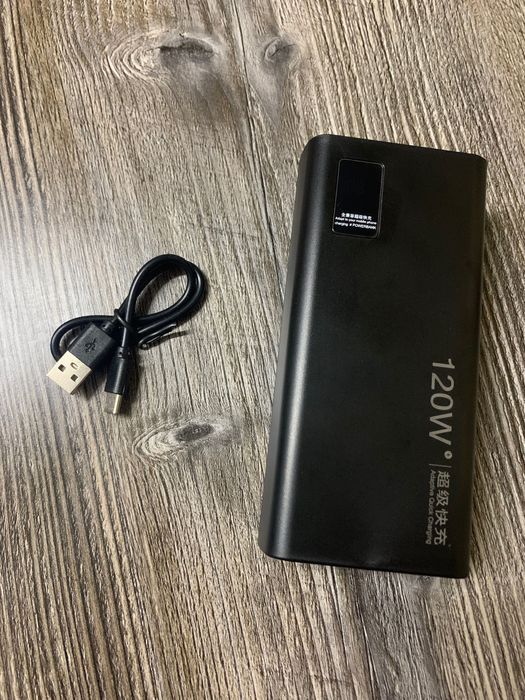 Power bank 120w для смартфонів 30000 mAh з підтримкою швидкої зарядки.