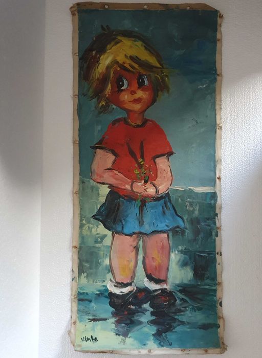 Dois Óleos sobre tela, originais V. Costa, Anos 60