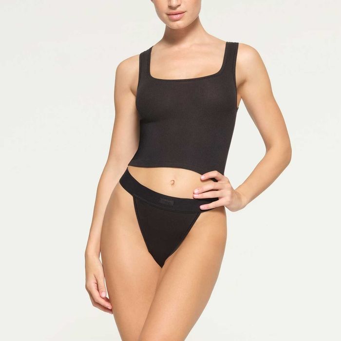 Майка SKIMS Cotton Rib Tank Black , Grey , Latte , Navy , Marble