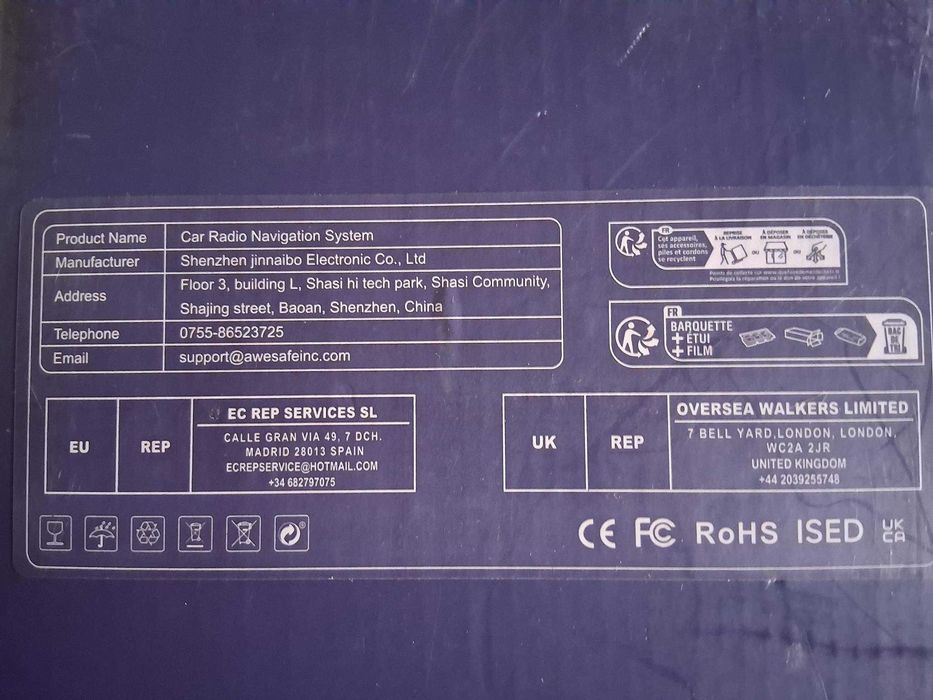 Auto Rádio Android 10" 4G NOVO (4GB+64GB) GPS/WiFi/Bluetooth