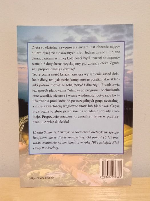 Książka "Dieta Rozdzielna" Ursula Summ