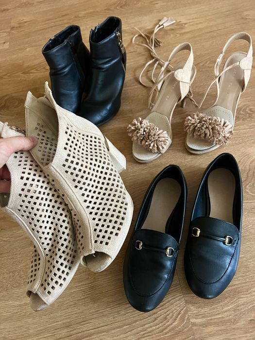 Paka butów wyprzedaż, szpilki, botki, baleriny, r 38, 39