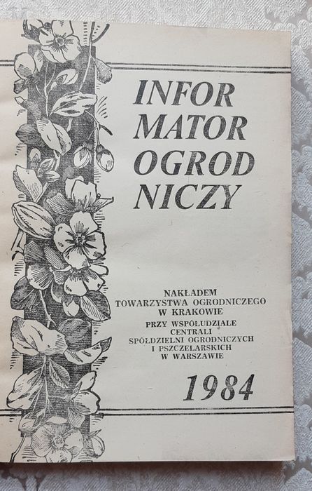 Książka "Informator ogrodniczy 1984"
