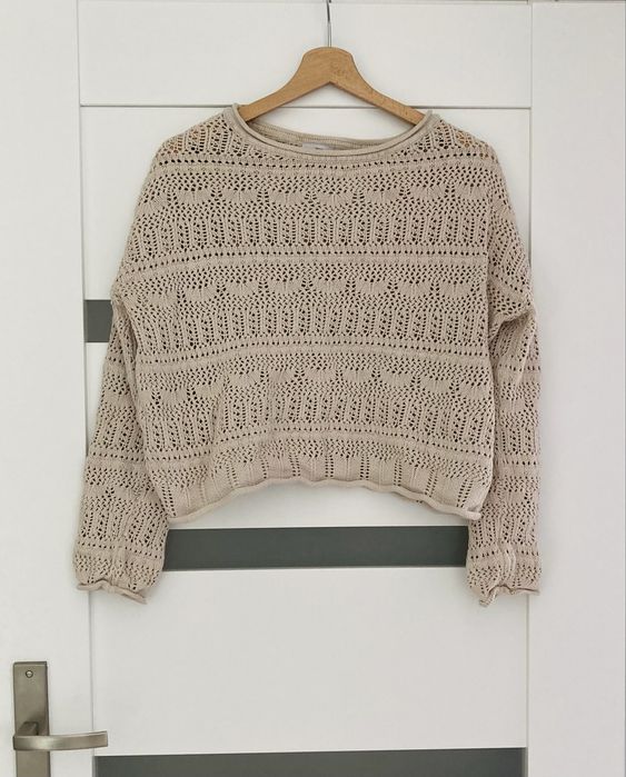 Dziergany sweter boho
