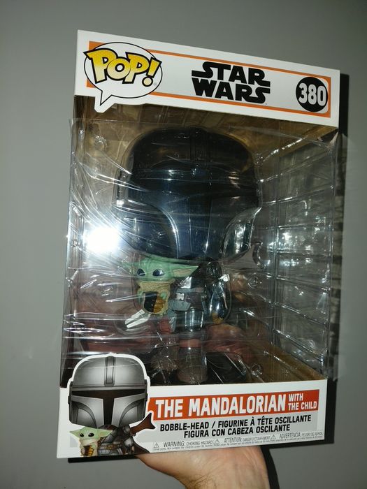 Funko Pop Star Wars The Mandalorian with The Child 10" Chrome 380