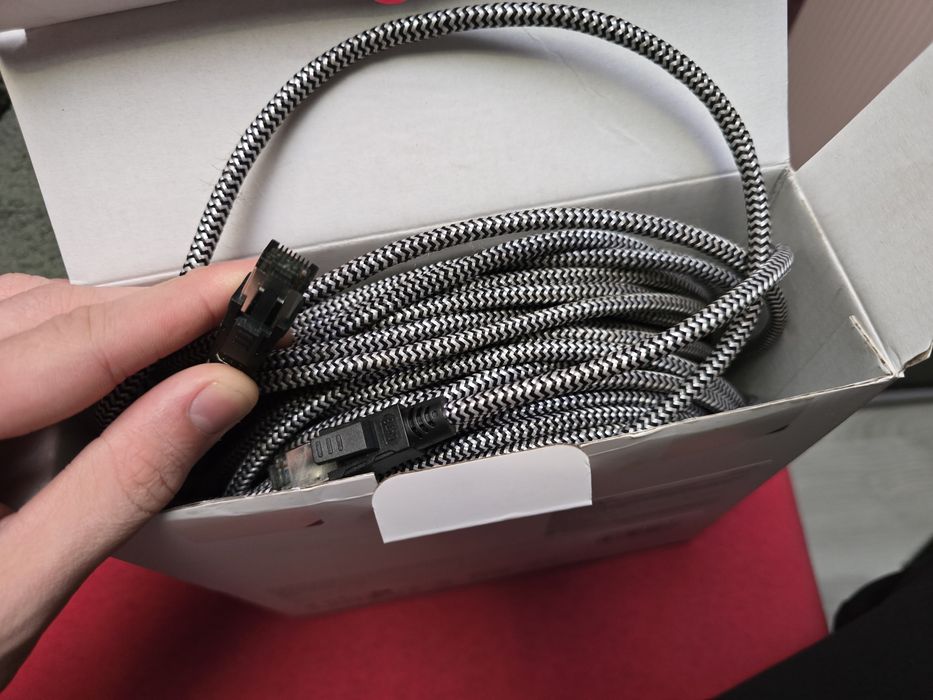Kabel Internetowy, 30M Nylonowy Pleciony