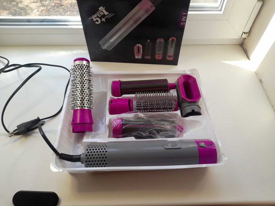 Фен для волосся стайлер з насадками для сушіння завивки та укладки