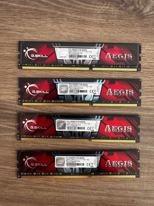 Kit 32GB RAM DDR3 – 4x 8GB G.Skill Aegis 1600MHz | Desktop