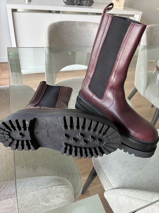 Mango botas em pele, 36