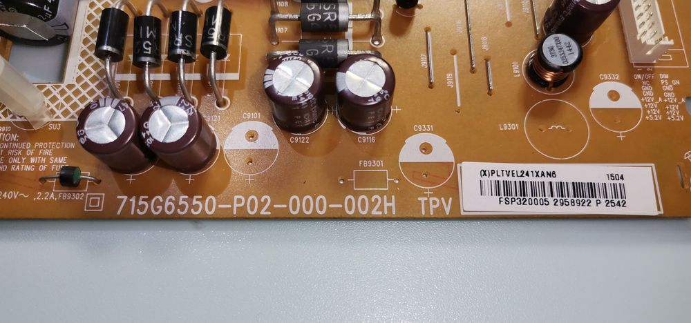 Fonte de alimentação TPV   7 1 5 G 6 5 5 0- P 0 2 - 0 0 0 - 0 0 2 H