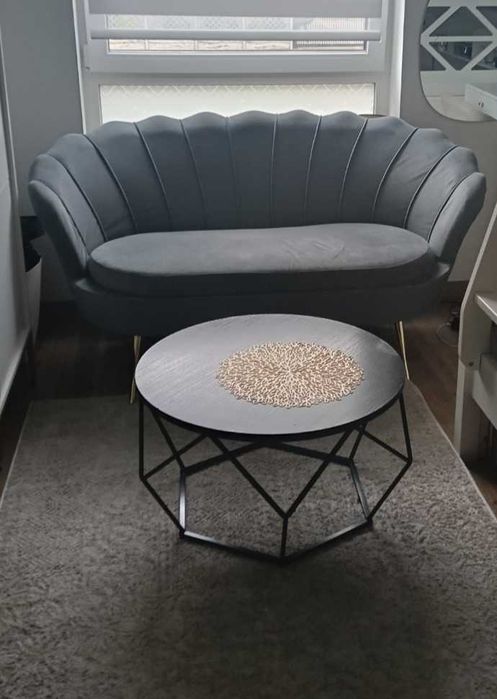 Zestaw Glamour sofa plus stolik kawowy
