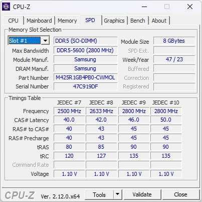 Оперативна пам'ять для ноутбука 16 Гб DDR5 5600 MHz (2x8 Гб) Samsung