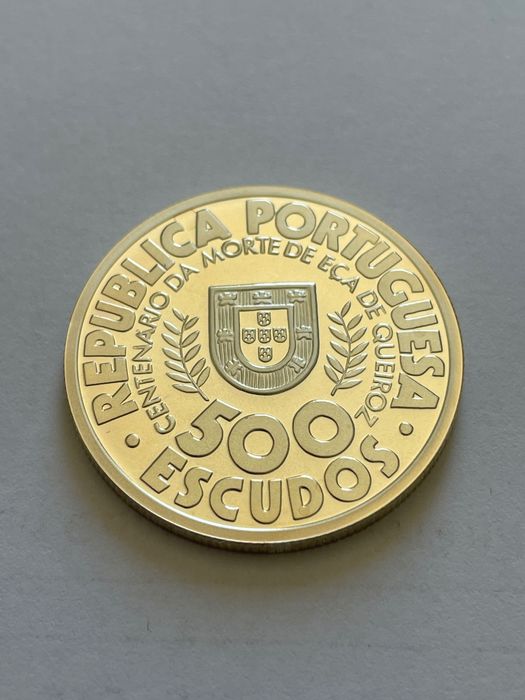 Moeda 500 Escudos 2000 – Centenário da Morte de Eça de Queiroz, bimetálica prata/ouro