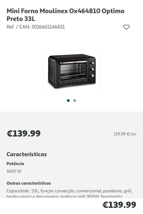 Forno pequeno praticamente novo