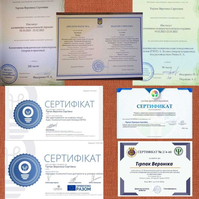 Психолог КПТ. Тривога,ПА, агорафобія,ОКР,ГТР