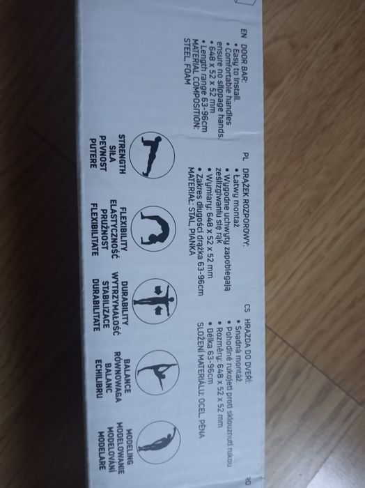 Drążek rozporowy treningowy do treningu 63-96 cm stalowy Martes