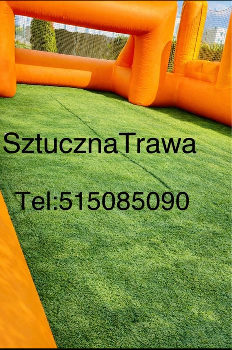 Plac zabaw.Sztuczna trawa Orlik.Włos 6 cm