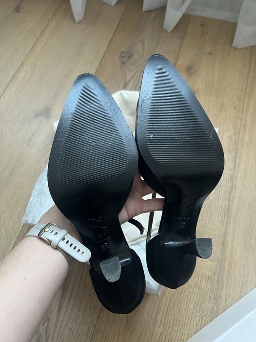 Сатинові чорні туфлі Kachorovska Liza