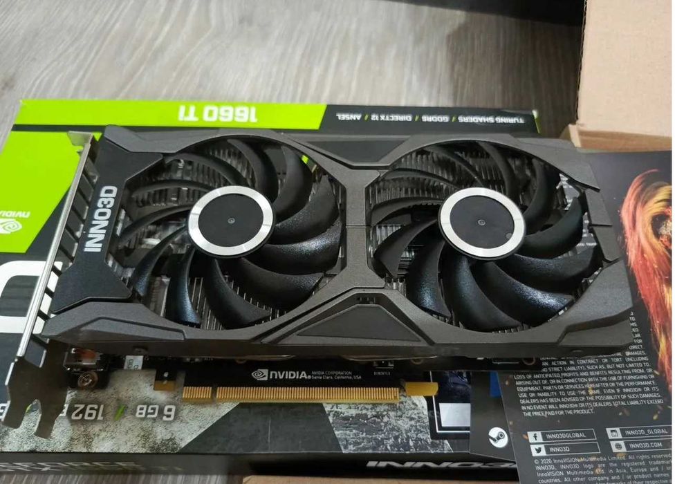 Відеокарта INNO3D GeForce GTX 1660 Ti Twin X2, гарний стан