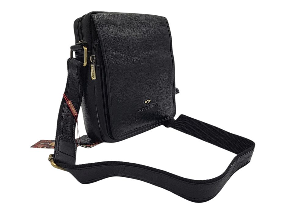 Listonoszka męska skórzana Peterson czarna