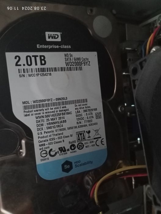 Dysk twardy 2TB WD 3,5cala