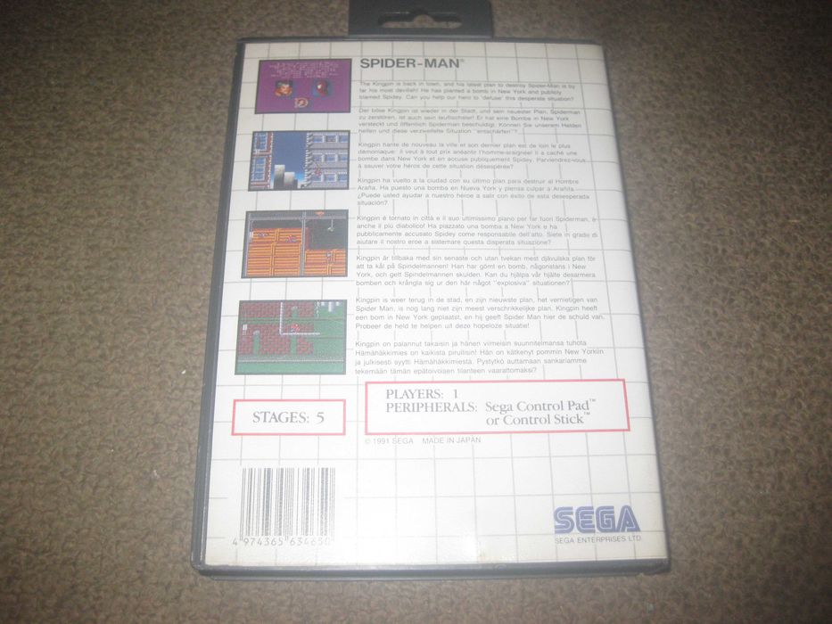 Jogo "Spider-Man" para Sega Master System!