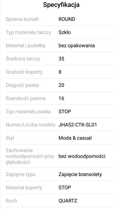 Zegarek kolczyki bransoletka naszyjnik
