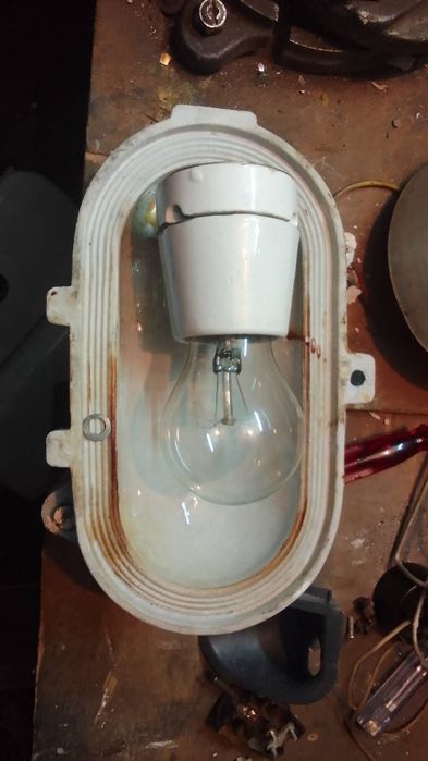 Lampa PRL loft szklana