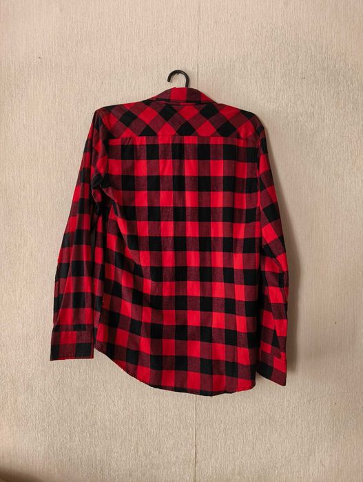 Рубашка мужская, чёрно-красная, новая