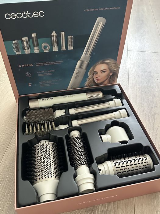 Стайлер CECOTEC Bamba CeramicCare 8in1 AirGlam Champagne